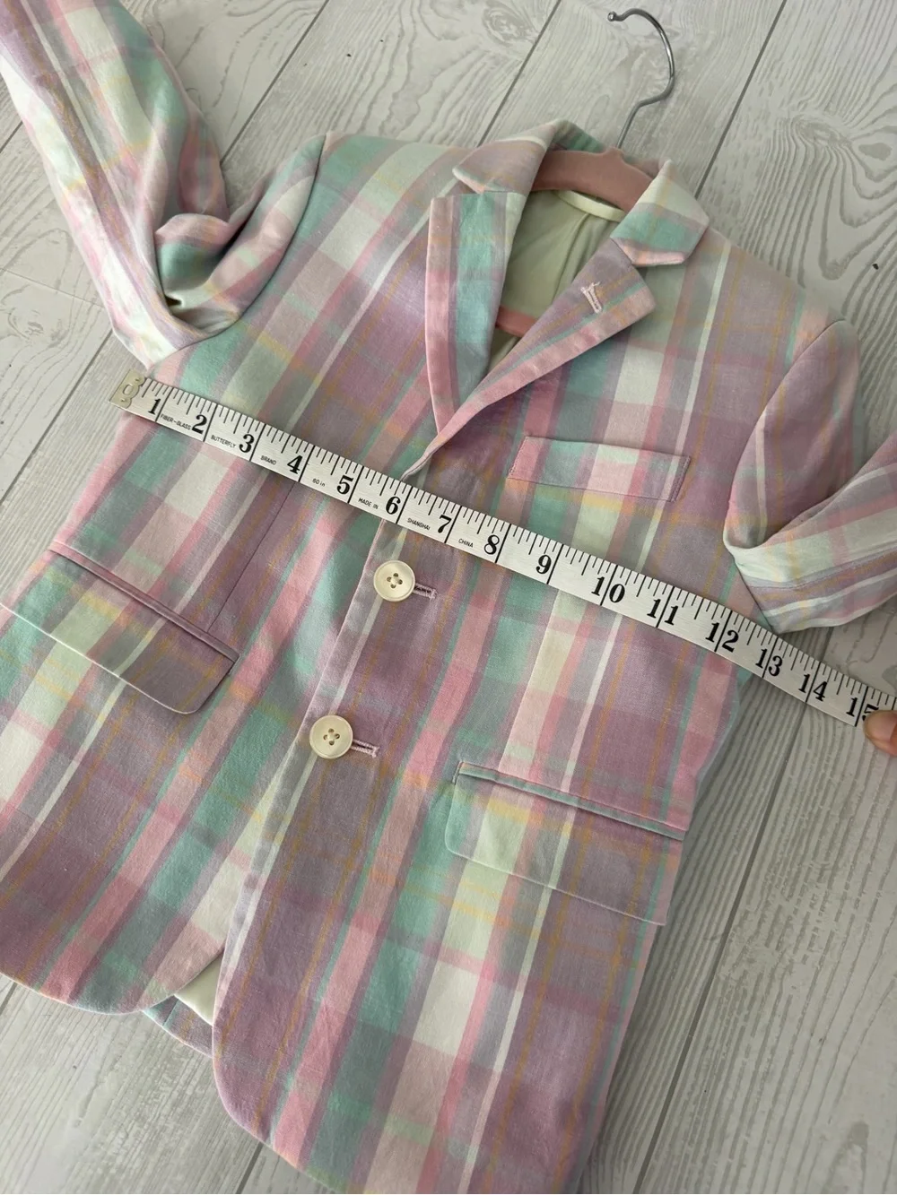 Lauren Ralph Lauren Blazer Pastel Madras Plaid